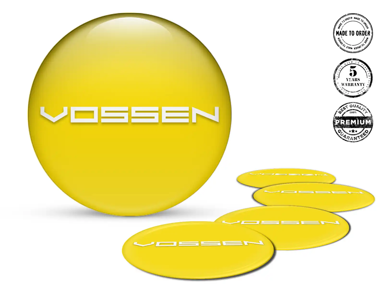 Vossen Calcomanía de Rueda Estilo Insignias Silicona Racing